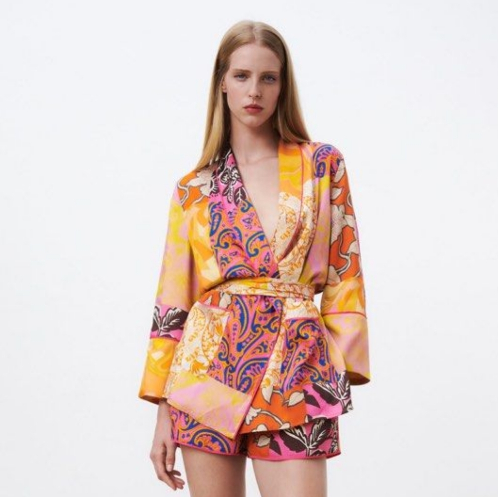 Zara Mix Print Cardigan